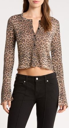 Re/Done Isabelle Cardigan in Leopard at Nordstrom, Size X-Small
