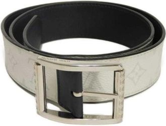 Louis Vuitton Pre-owned Vintage Canvas Belt - Heren - Vintage Accessoires - Grijs - ONE Size - Vintage