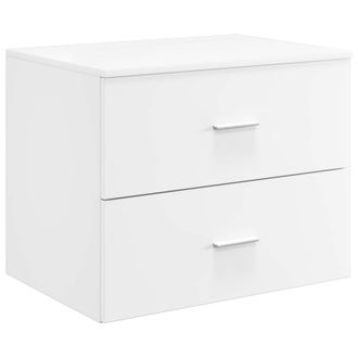 vidaXL Mueble De Ba&ntilde;o Montado En La Pared Blanco 62,5 X 44,5 X 50 Cm Vidaxl