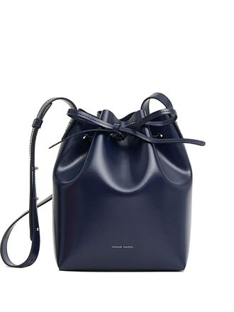 Mansur Gavriel mini leather bucket bag - women - Calf Leather - One Size - Blue