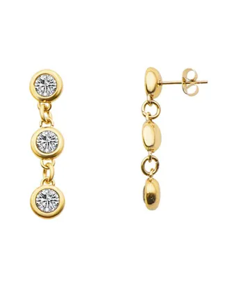 Liv Oliver 18K Plated 1.50 Ct. Tw. Cz Drop Earrings