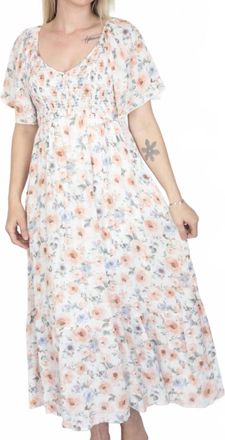 Hem & Thread Blossom Breeze Floral Maxi Dress In Multi