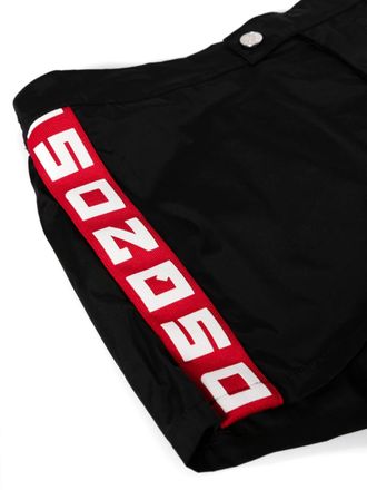 Dsquared2 Mens Side Logo Swim Shorts Black Clothing > Beachwear