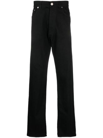 VTMNTS barcode-patch straight-leg jeans - Black