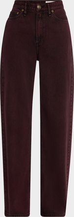 Rag & Bone Featherweight Logan Mid-Rise Wide-Leg Jeans