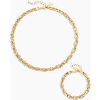 Electric Picks Headliner Necklace and Bracelet - Set of 2 in Gold at Nordstrom