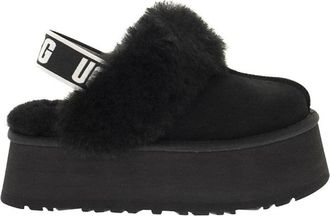 UGG Fluff Yeah Platform Slingback Sandalen - Dames - Pantoffels - Zwart - 39 EU - Schoenen