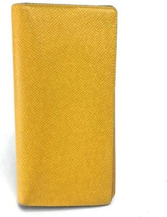 Louis Vuitton Pre-owned Wallets, male, Yellow, Size: ONE SIZE Pre-owned Taiga Long Wallet (Bi-fold)