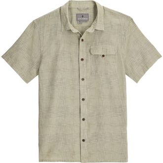 Royal Robbins Hempline Spaced Short Sleeve Hemp Blend Button-Up Shirt in Elm at Nordstrom, Size Xx-Large