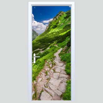 OEM Adhesivo De Tela Para Puerta Con Dise&ntilde;o De Sendero De Monta&ntilde;a 123pd