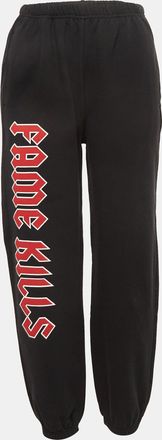 Adaptation Black Printed Cotton Knit Sweatpants