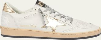 Golden Goose Ball Star Mixed Leather Low-Top Sneakers