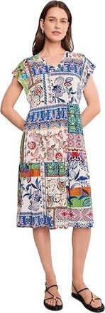 Johnny Was The Janie Favorite Tiered Tea Length Dress- Armeri Womens Dress Armeria Scarf : 2XL, Rayon/Spandex