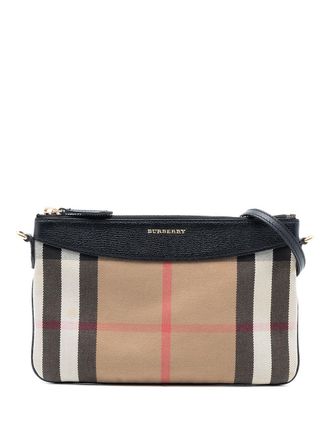 Burberry 2000-2017 Mega Check Canvas Peyton crossbody bag - Brown