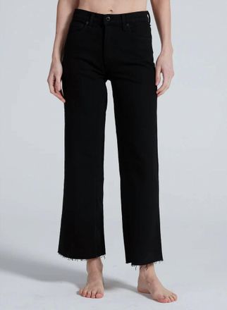 ASKK NY Crop Slim Wide Leg Jeans In Black Resin