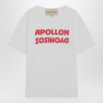 Valentino White T Shirt With Apollon/Dionysos Print