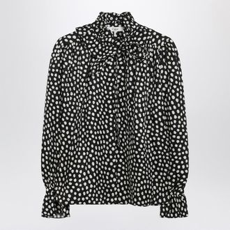 Chlo&eacute; Polka Dot Seidenbluse