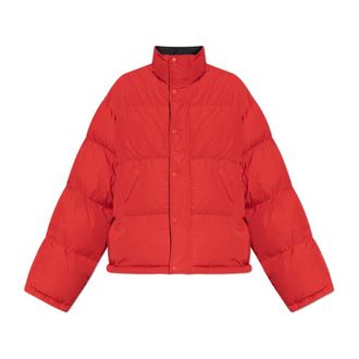 Balenciaga Winter Jackets, female, Red, Size: S Reversible padded jacket