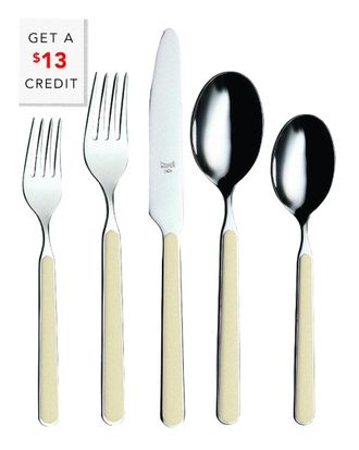 Mepra 5Pc Flatware Set With $13 Credit