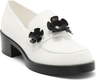 Karl Lagerfeld Camilia Fleur Loafer in Bright White at Nordstrom Rack, Size 9.5