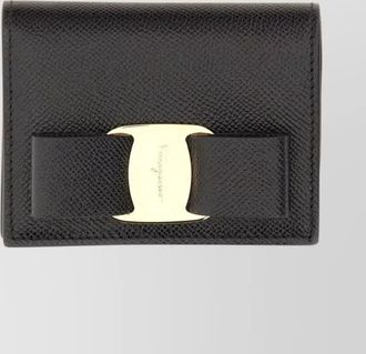 Ferragamo leather vara bow wallet