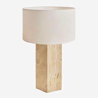Sklum L&aacute;mpara De Mesa En Travertino Davise Sklum