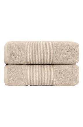 Modern Threads Air Cloud Oversized Bath Sheet - Set of 2 - White in Sand at Nordstrom Rack