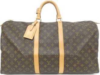 Louis Vuitton Marron Coated Canvas Boston Bag (Pre-Owned)