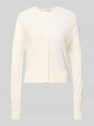 OPUS Strickjacke mit Rundhalsausschnitt Modell Desela in Ecru, Gr&ouml;&szlig;e 36