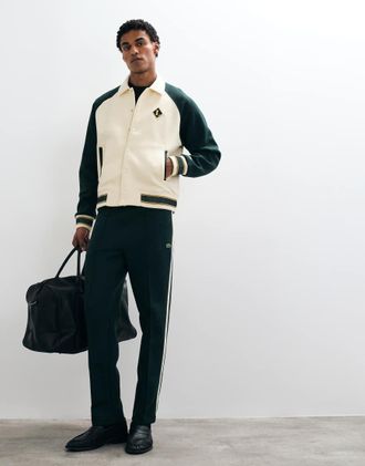 Lacoste pantaloni della tuta Co-ord con banda a contrasto verde scuro