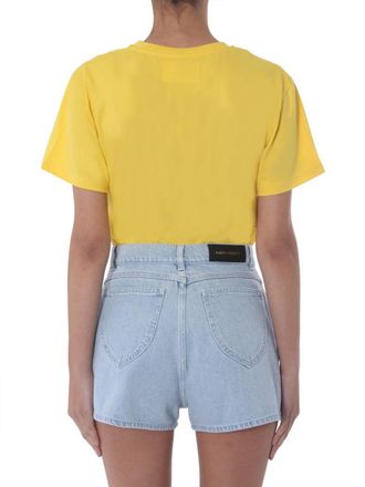 Alberta Ferretti Crew Neck Cotton T-Shirt - Yellow
