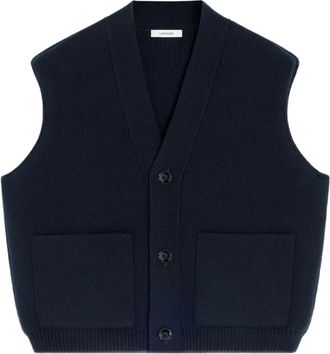Christophe Lemaire Cardigan con scollo a V - Blu
