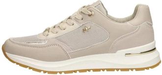 Mexx Nonja Sneakers - Dames - Sneakers - Beige - 36 EU - Leer - Schoenen