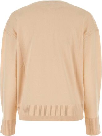 Stella McCartney Womens Skin Pink Wool Oversize Sweater Magnolia Exterior: Virgin Maglieria