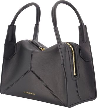 Victoria Beckham Womens Pli&eacute; Mini Shoulder Bag Black Calfskin