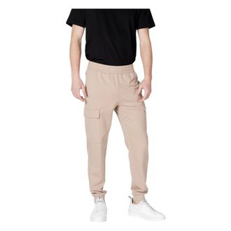 Emporio Armani Heren Sportbroek - Heren - Broeken - Beige - Maat: 2XL Katoen