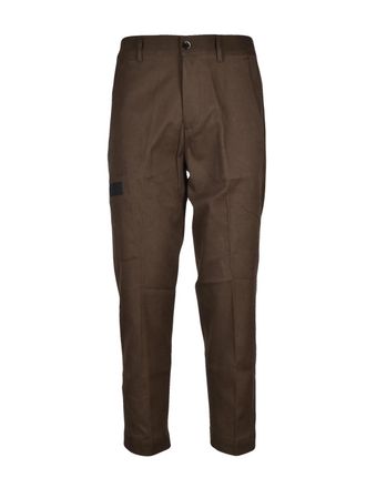 Nine In The Morning Zeus Tapered Trousers with Button Closure and Patch Detail