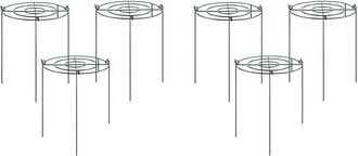 OEM 6 Juegos De Jaulas De Soporte Para Peon&iacute;as, Rejillas De Crecimiento Con Aros Y 4 Patas, F&eacute;rula De Soporte Para Plantas, Anillo