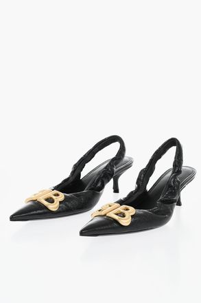 Balenciaga Patent Slingbacks MONACO With Front Monogram 5cm Balenciaga