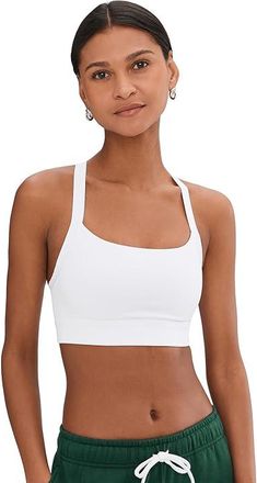 Brooks Luxe Strappy Bra Womens Bra White : 2XL (40 A-D), Polyester/Spandex