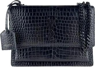 Saint Laurent Pre-owned Shoulder Bag - Dames - Vintage Schoudertas - Zwart - ONE Size - Leer - Vintage