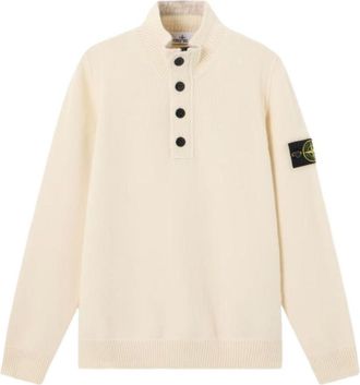 Stone Island Half Zip Up Knitwear Ivory L2S1551000-40S00A3-V0093