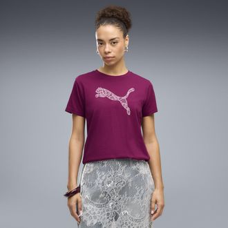 Puma T-shirt Graphics Lace Cat da donna, Abbigliamento, Rosa, XL