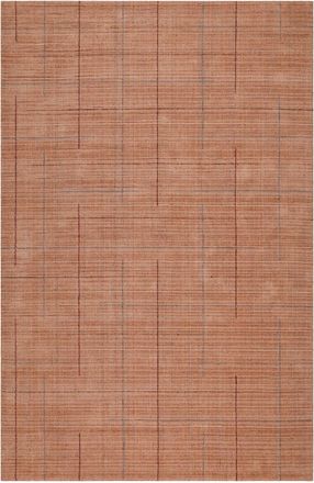 Wecon Home Alfombra tejida a mano Tencel y lana pura terracota clara 80x150
