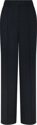 Neo Noir Klassieke Navy Broek met Persplooien - Dames - Straight fit broeken - Blauw - M - Polyester - Broeken