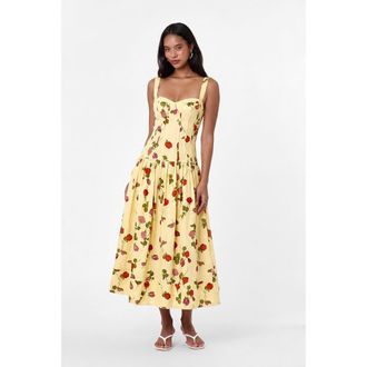 Nicholas Makenna Corset Dress in Fallen Roses at Nordstrom, Size 10
