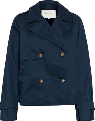 Kaffe Midnight Marine Jas - Dames - Zomerjassen - Blauw - L - Jassen