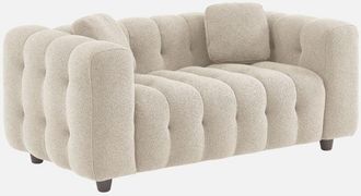 Sweeek Divano a 2 posti, rivestito in tessuto bouclé testurizzato