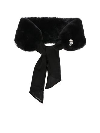 Karl Lagerfeld K/Ikonik scarf in black