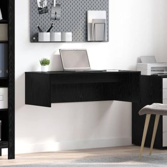 vidaXL vidaXL Scrivania a parete Rovere Nero 100 x 45 x 30 cm